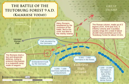 条顿堡森林战役地图