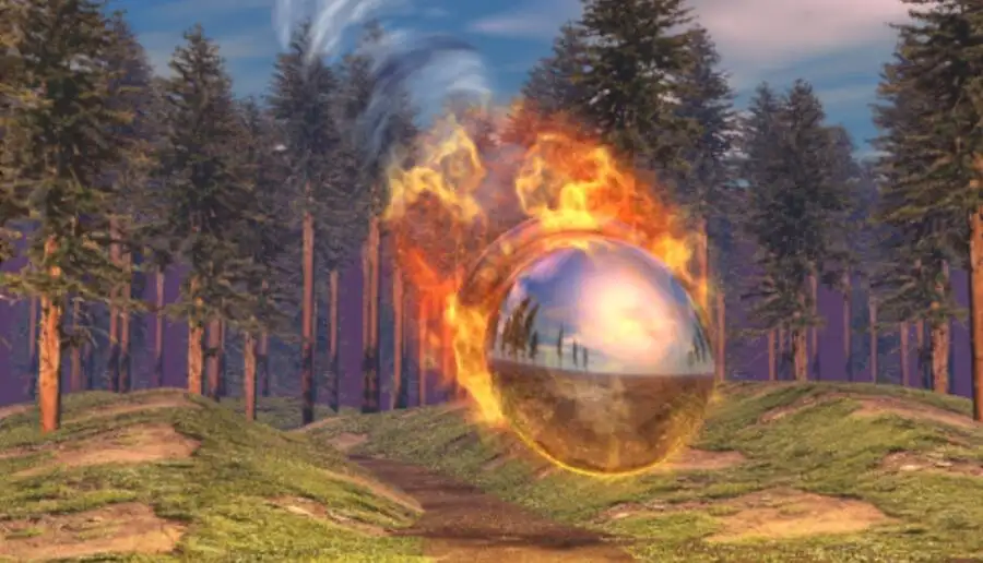 艺术家对凯克斯堡UFO坠落的想象图