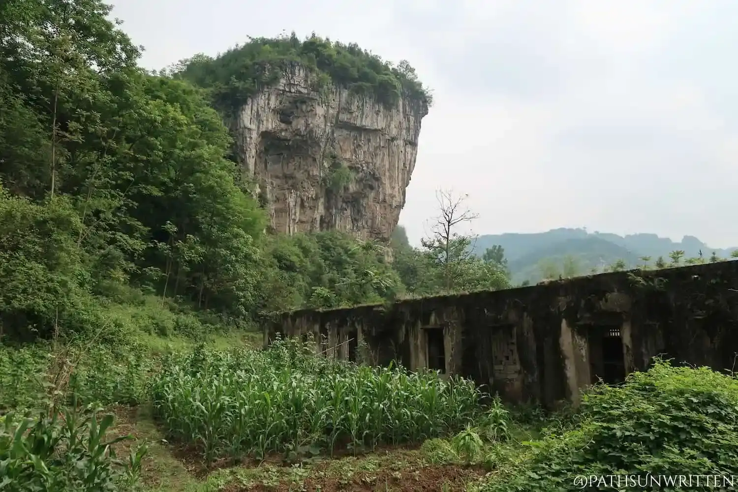 山谷中首次望见悬崖