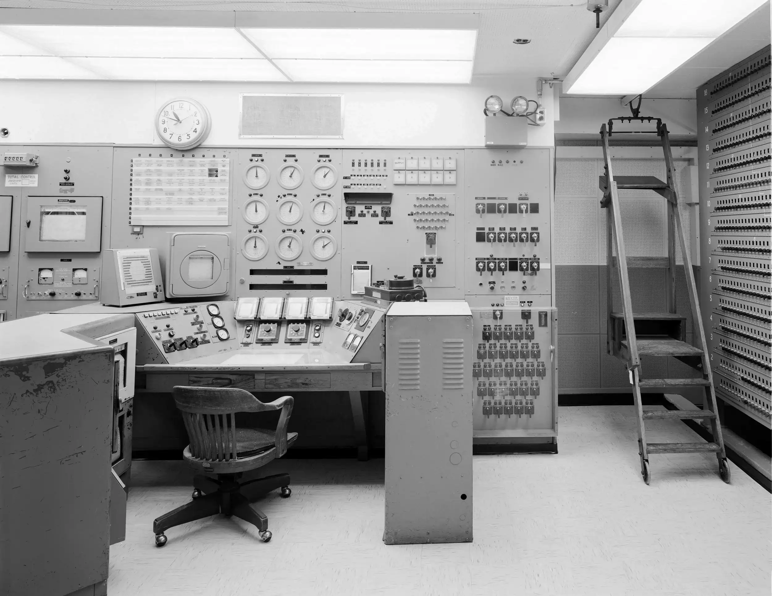 汉福德核设施的B反应堆控制室，世界核时代的诞生地