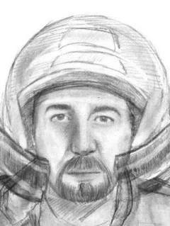 摩托车手嫌疑人素描