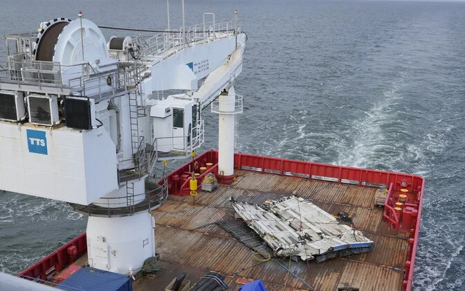 2023年7月从海底打捞上来的Estonia号车辆坡道