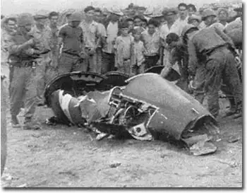 安德森U-2飞机的残骸照片