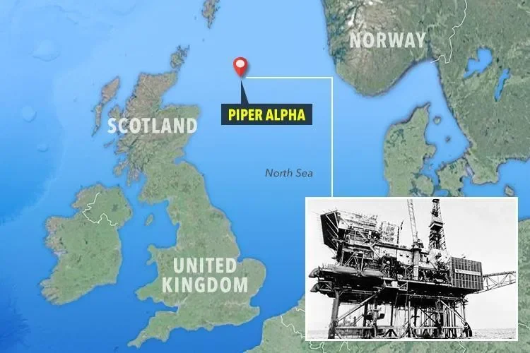 Piper Alpha memorial map