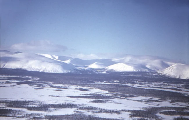 从直升机上俯瞰希比尼山脉，1973年2月2日