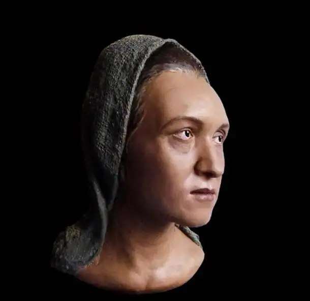 萨尔马特女性头骨复原图