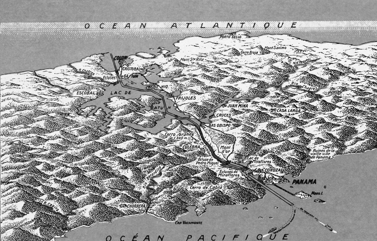 运河规划地图，1910年