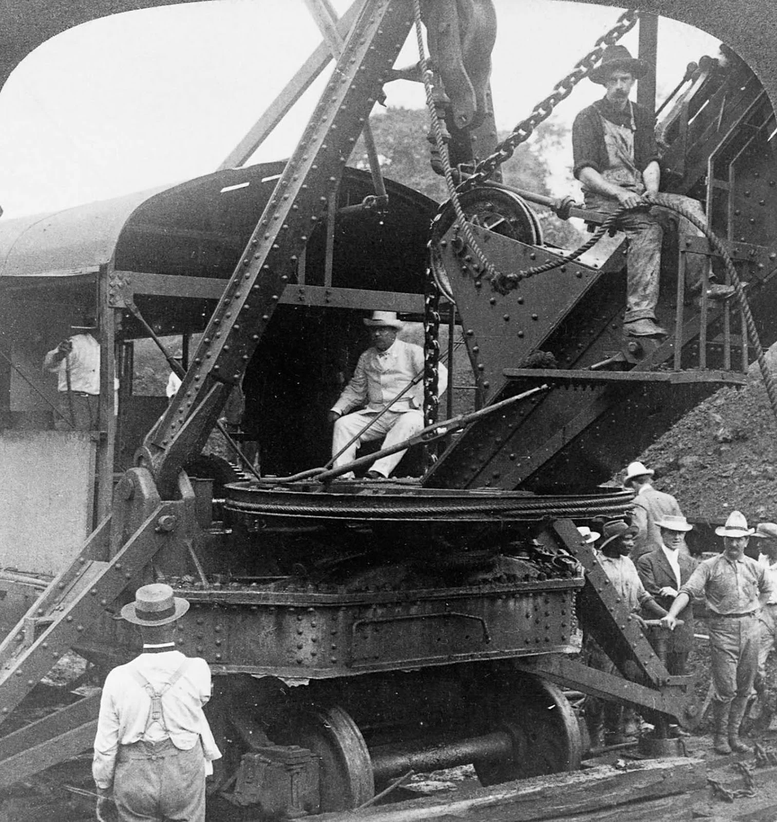 西奥多·罗斯福总统视察运河建设，1906年