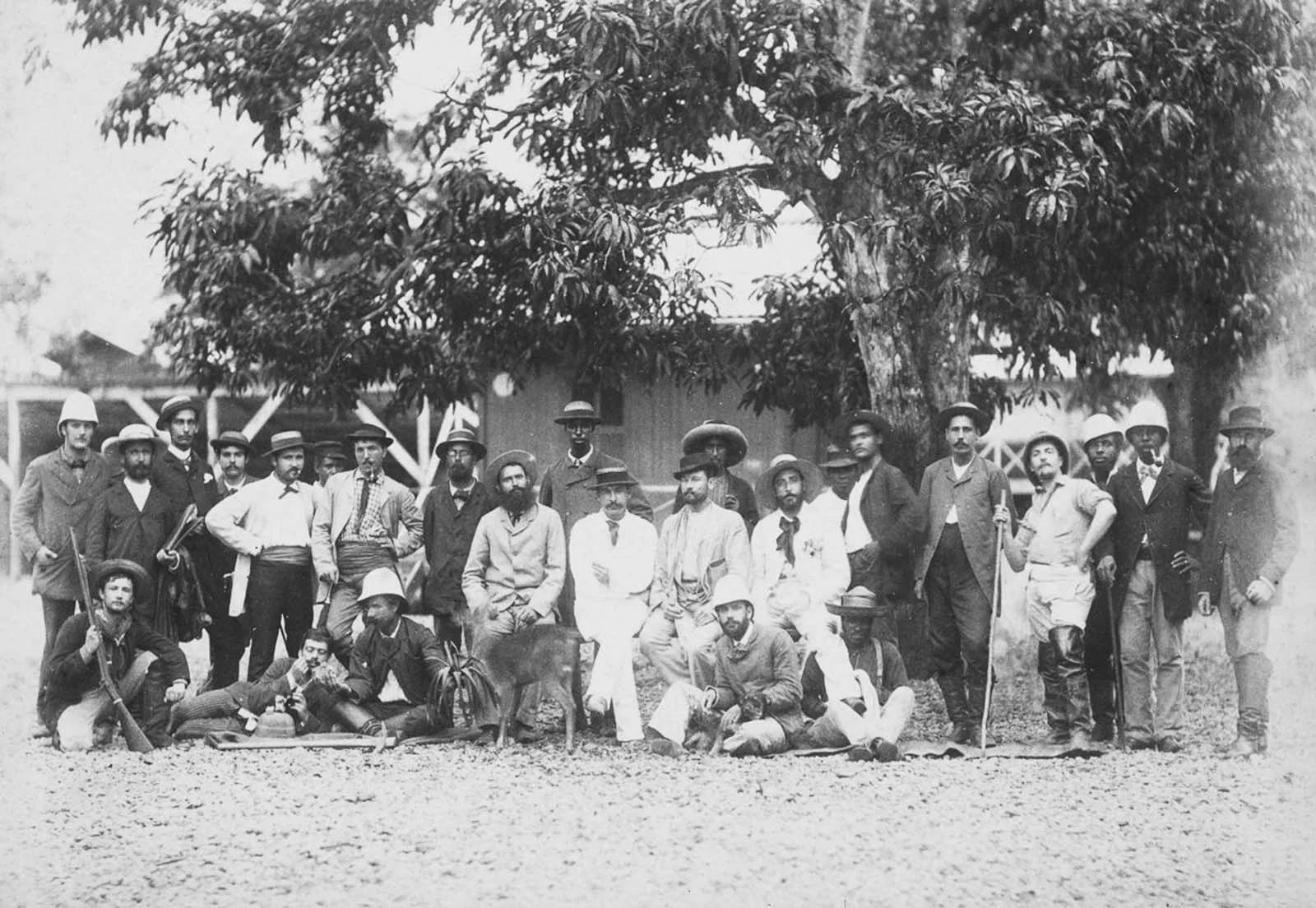 法国工人在巴拿马运河建造期间，1885年