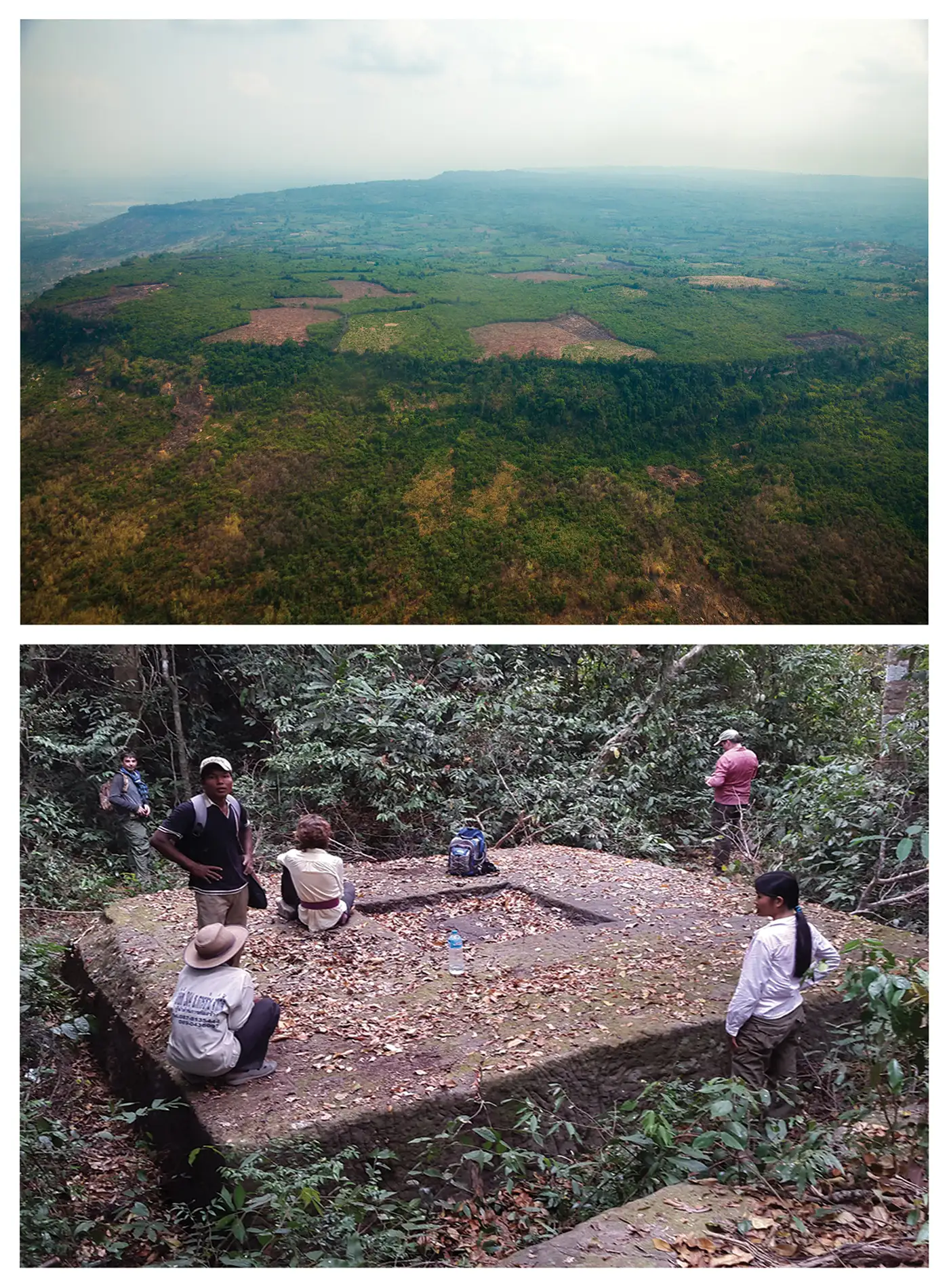 Phnom Kulen高原的悬崖和顶部景观