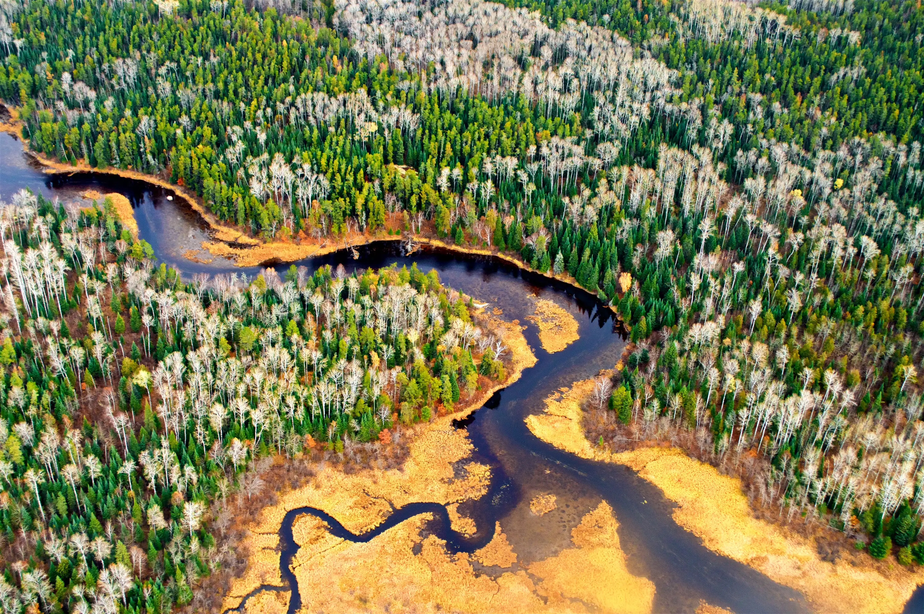 边界水域鸟瞰图