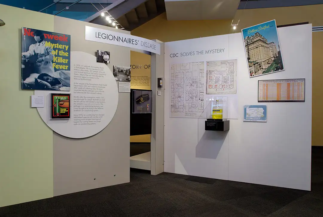 CDC博物馆展示的军团病调查历史