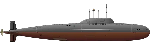 阿尔法级核潜艇剖面图