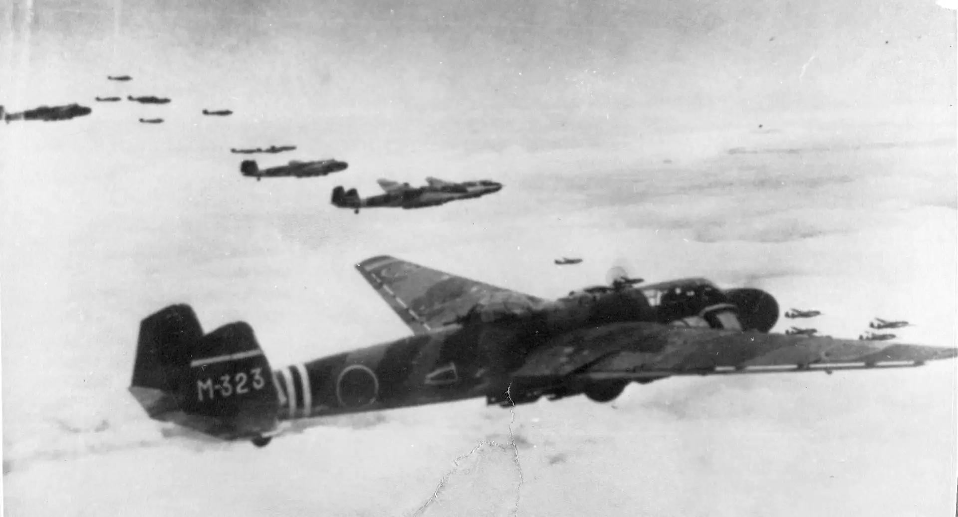 日本三菱G3M轰炸机编队