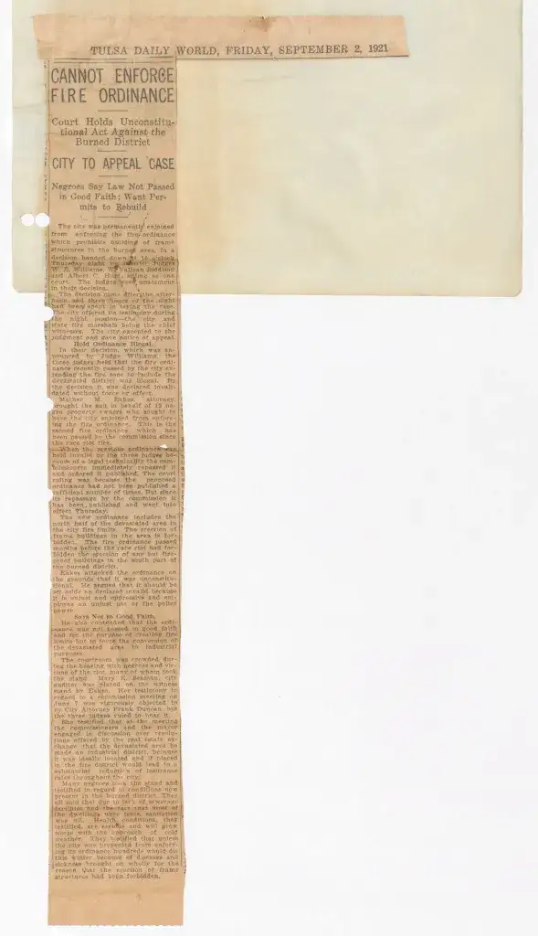 法院裁决推翻塔尔萨市政府的重建禁令