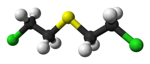 芥子气的3D分子模型