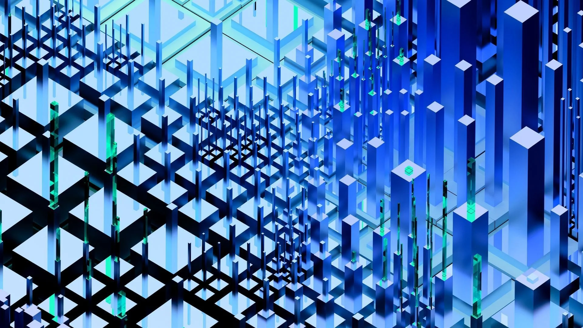 Computer visualization of nanostructures on a computer chip